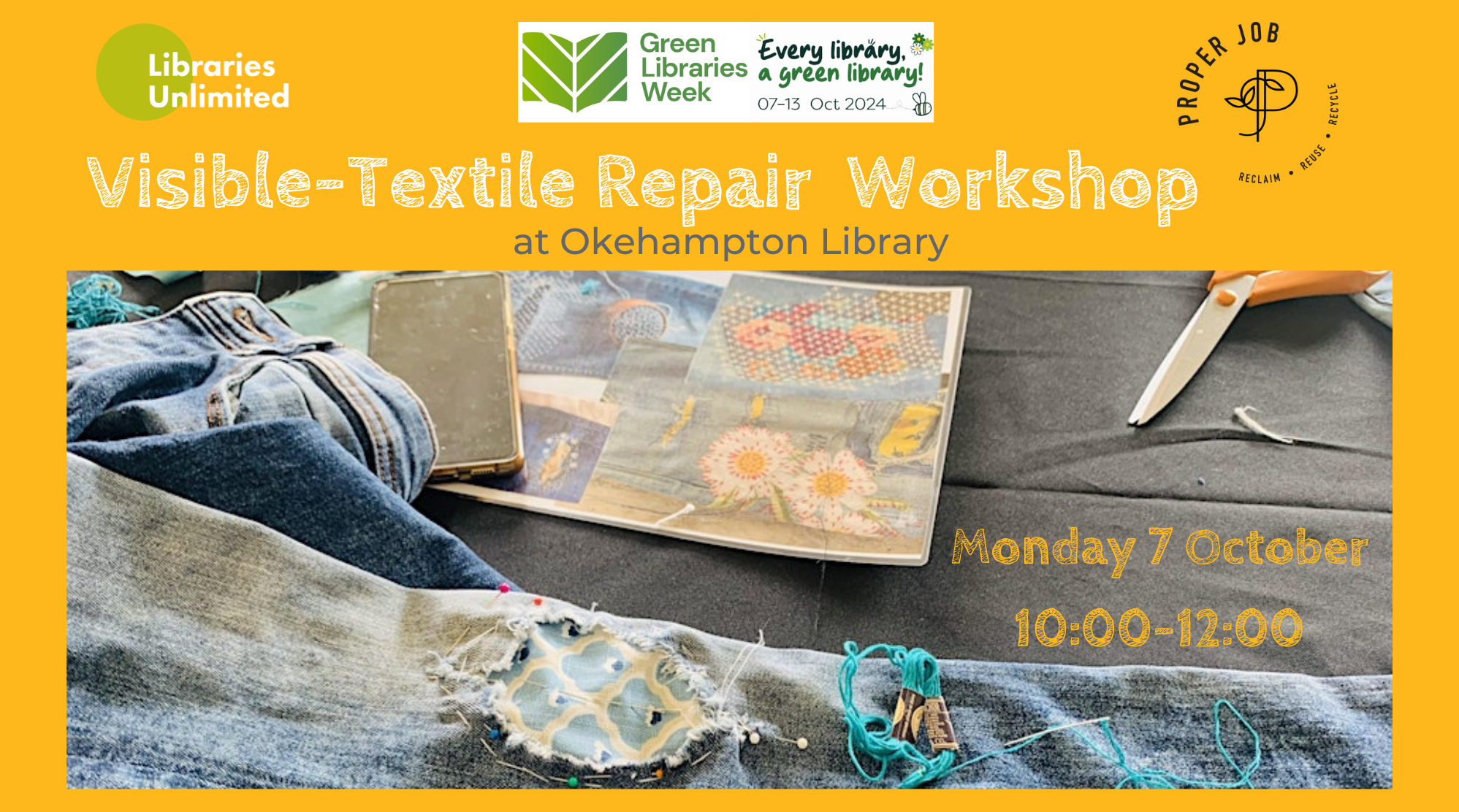 Visible Textile Repair Workshop at Okehampton Library